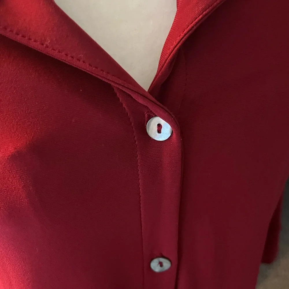 JOSEPH RIBKOFF~Soft button up dress shirt tunic dress blouse (8-10) - Picture 2 of 5